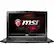 Front. MSI - GL62M 7RD 15.6" Laptop - Intel Core i7 - 16GB Memory - NVIDIA GeForce GTX 1050 - 1TB Hard Drive - Black.