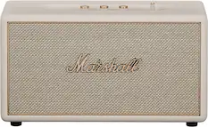 Front. Marshall - Stanmore IV Bluetooth Home Speaker with Volume / Bass / Treble Controls and 3.5 mm Auxilary / RCA Inputs - Cream.