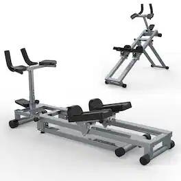 Anysun - 3-in-1 Spine Stretcher, Stair Stepper & Waist Trainer - Adjustable Back Exercise Machine for Core & Full-Body Workout - Gray