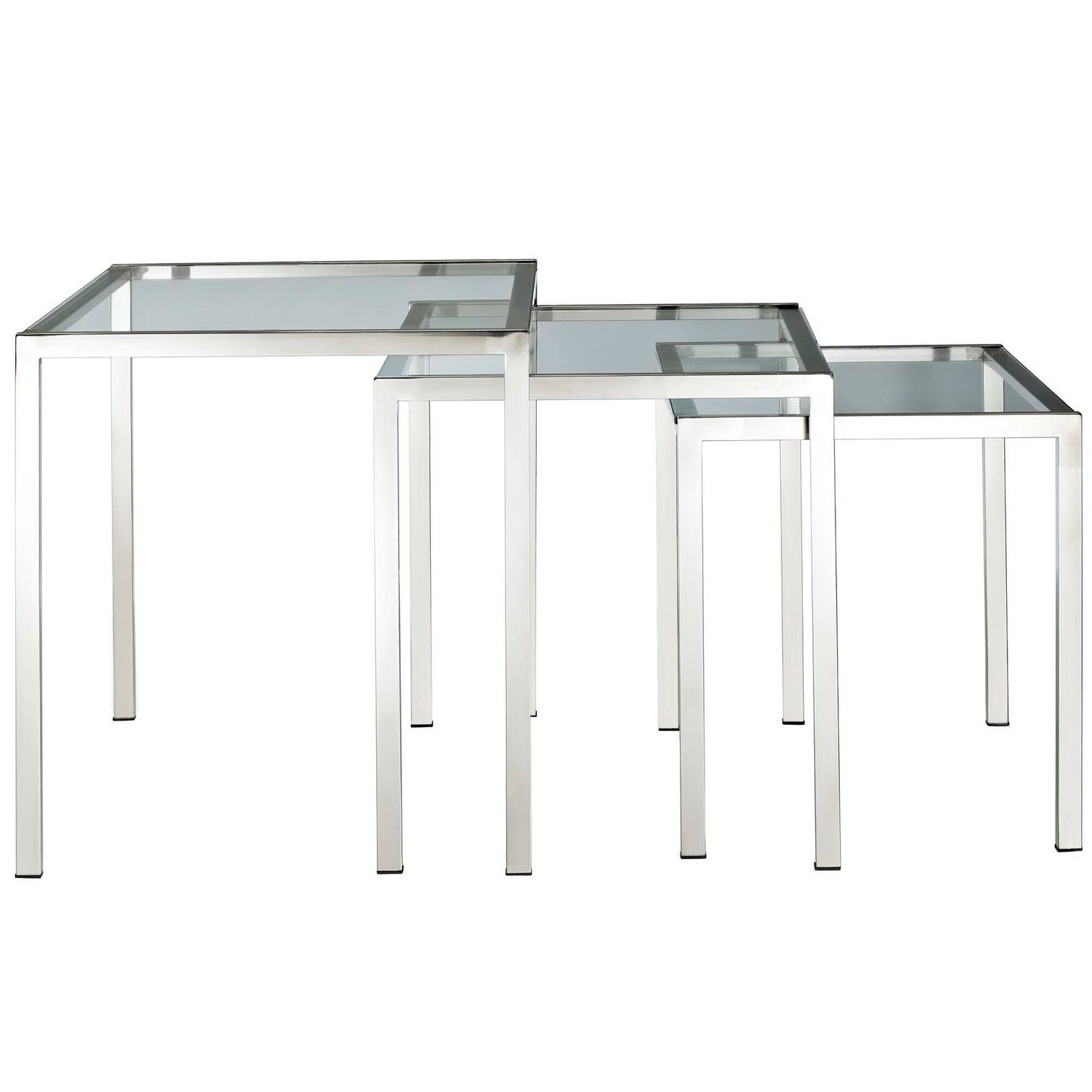Alt View 1. Modway - Nimble Nesting Table by Modway - Silver.