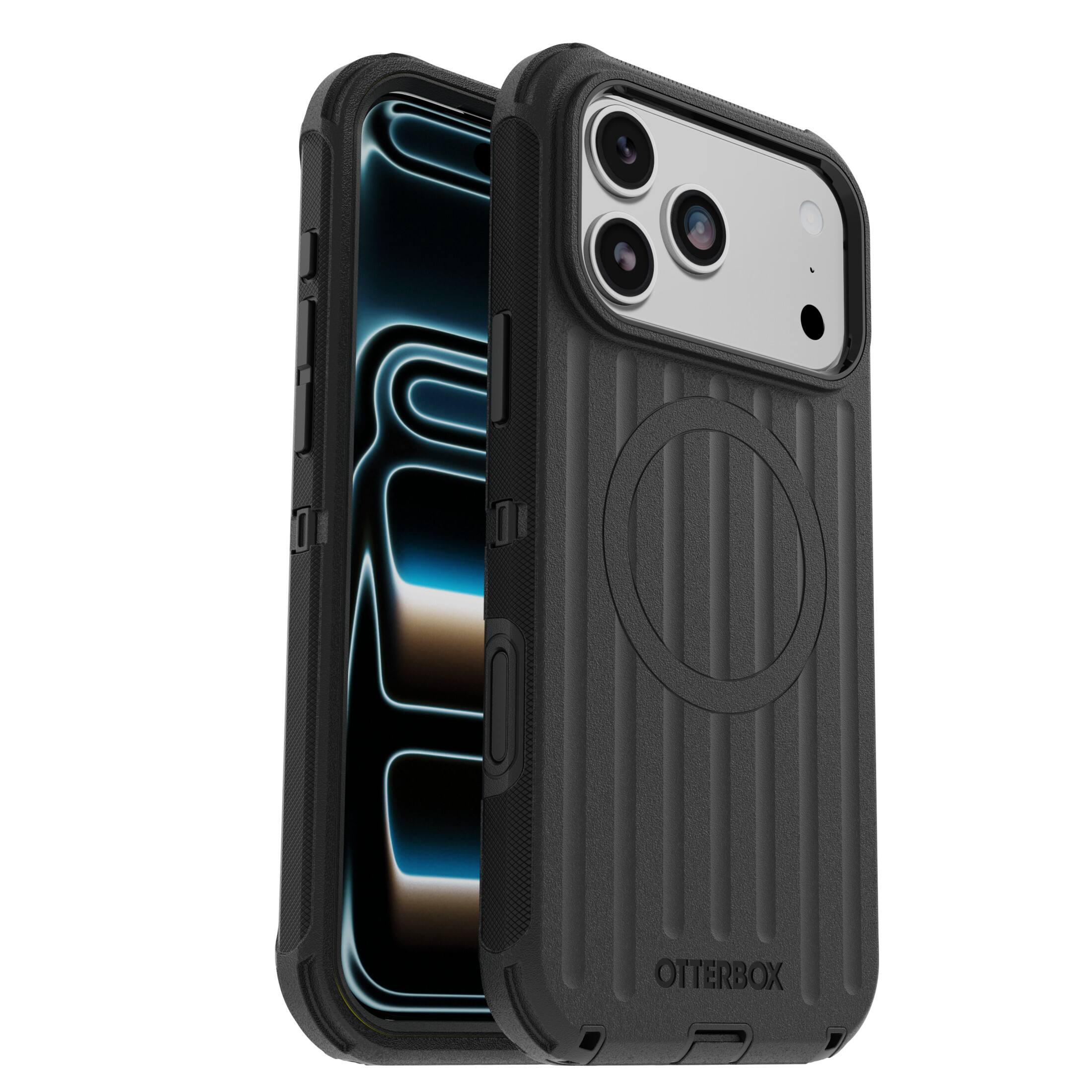Back. OtterBox - Defender Series Pro Hard Shell for Apple iPhone 18 Pro Max and Apple iPhone 17 Pro Max - Black.