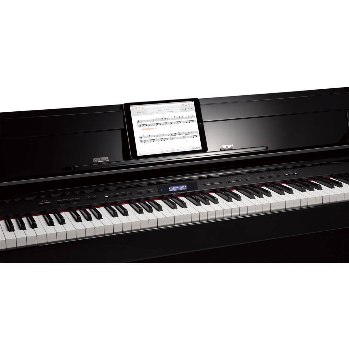 Alt View 4. Roland - Roland DP603 88-Key Digital Home Piano, Polished Ebony.