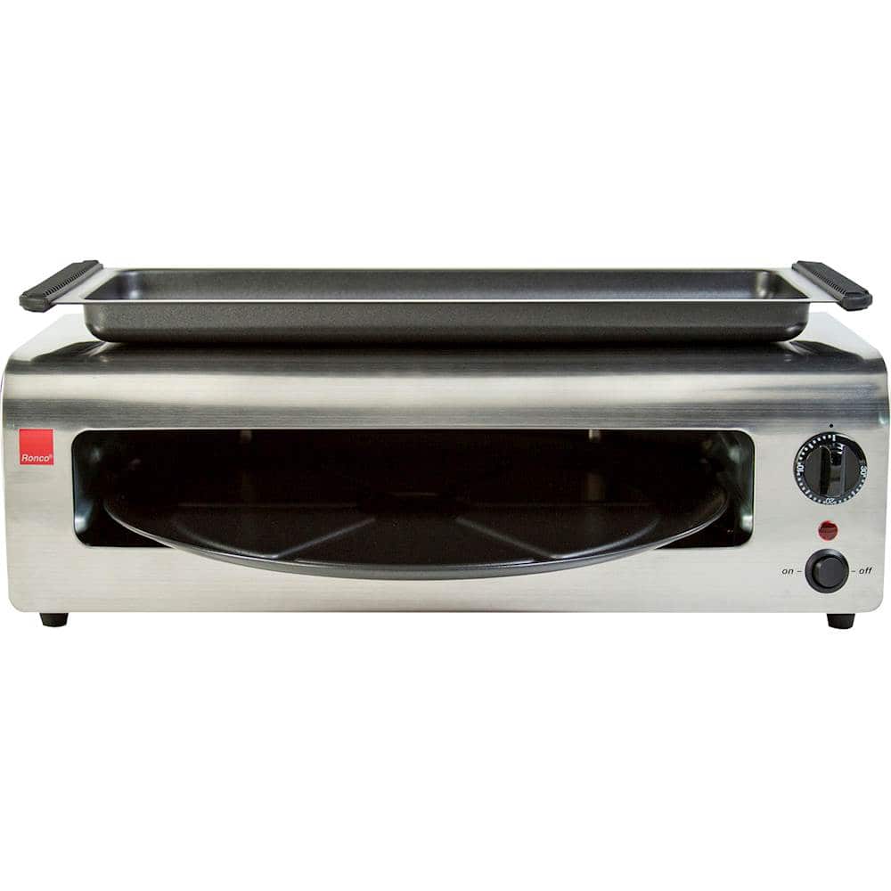 Ronco - Pizza & More™ Pizza Oven - Black and Stainless Steel - Larger Front
