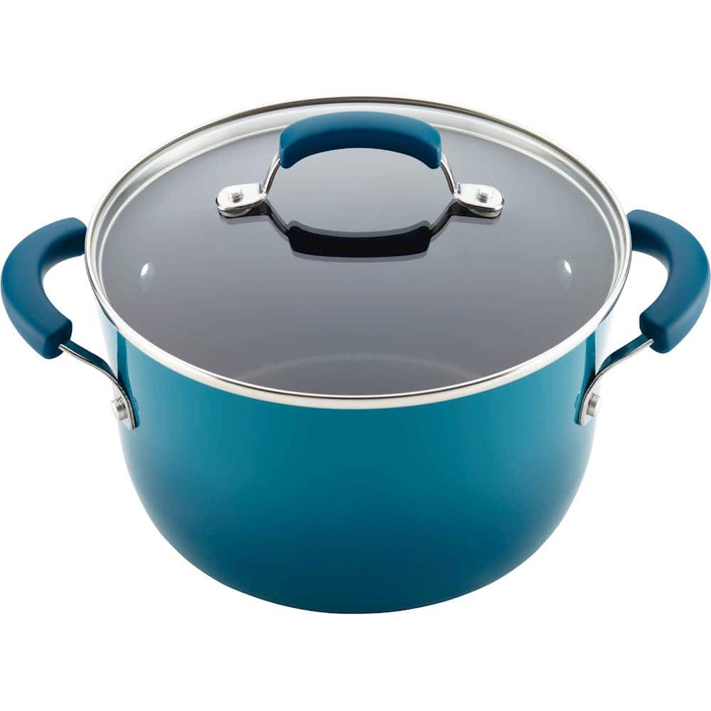 Alt View 12. Rachael Ray - 14-Piece Cookware Set - Marine Blue.