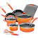 Alt View 11. Rachael Ray - 14-Piece Cookware Set - Orange.