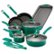 Angle Zoom. Rachael Ray - 14-Piece Cookware Set - Fennel Gradient.