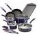 Angle. Rachael Ray - 14-Piece Cookware Set - Purple Gradient.