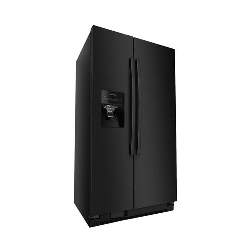  Amana - 24.5 Cu. Ft. Side-by-Side Built-In Refrigerator - Black