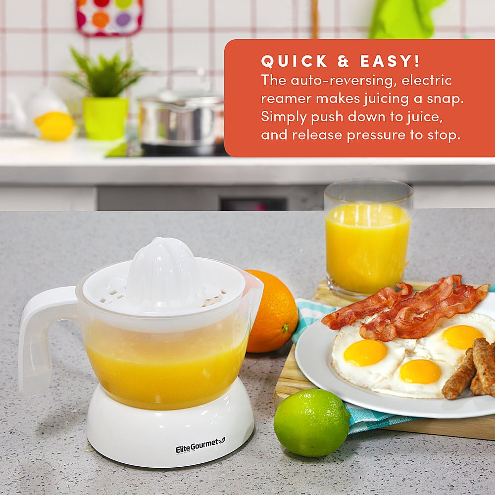 Alt View 17. Elite Gourmet - 16-Oz. Citrus Juicer - White.