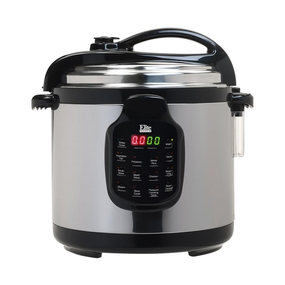 Best Buy Elite Platinum 6 Quart Pressure Cooker Black silver EPC 678