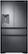 Front. Samsung - 22.6 cu. ft. 4-Door Flex French Door Counter Depth Refrigerator with FlexZone Drawer - Black Stainless Steel.