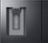 Alt View 4. Samsung - 22.6 cu. ft. 4-Door Flex French Door Counter Depth Refrigerator with FlexZone Drawer - Black Stainless Steel.