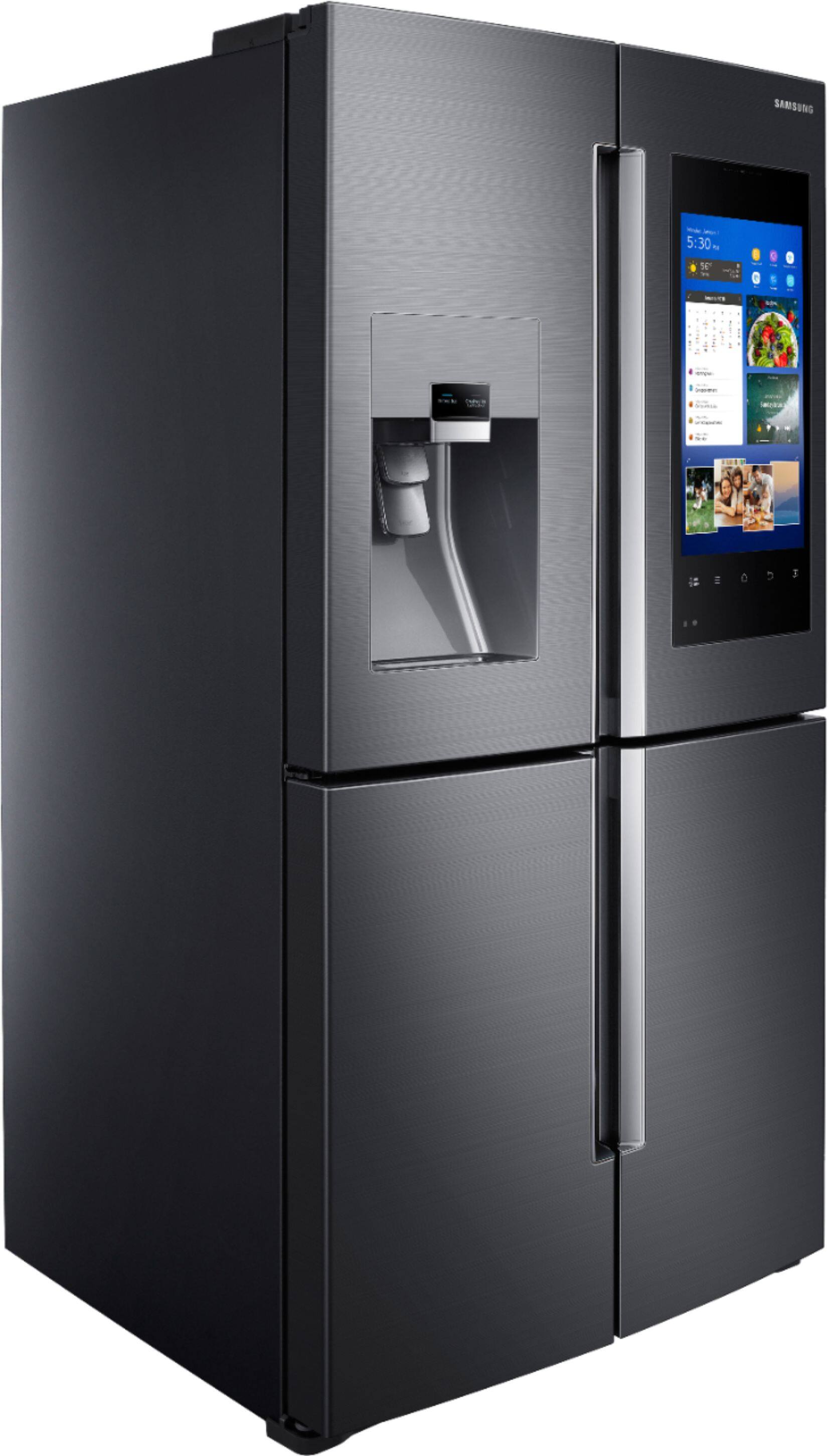 Alt View 14. Samsung - Family Hub 2.0 22.0 Cu. Ft. 4-Door Flex French Door Counter-Depth Refrigerator.
