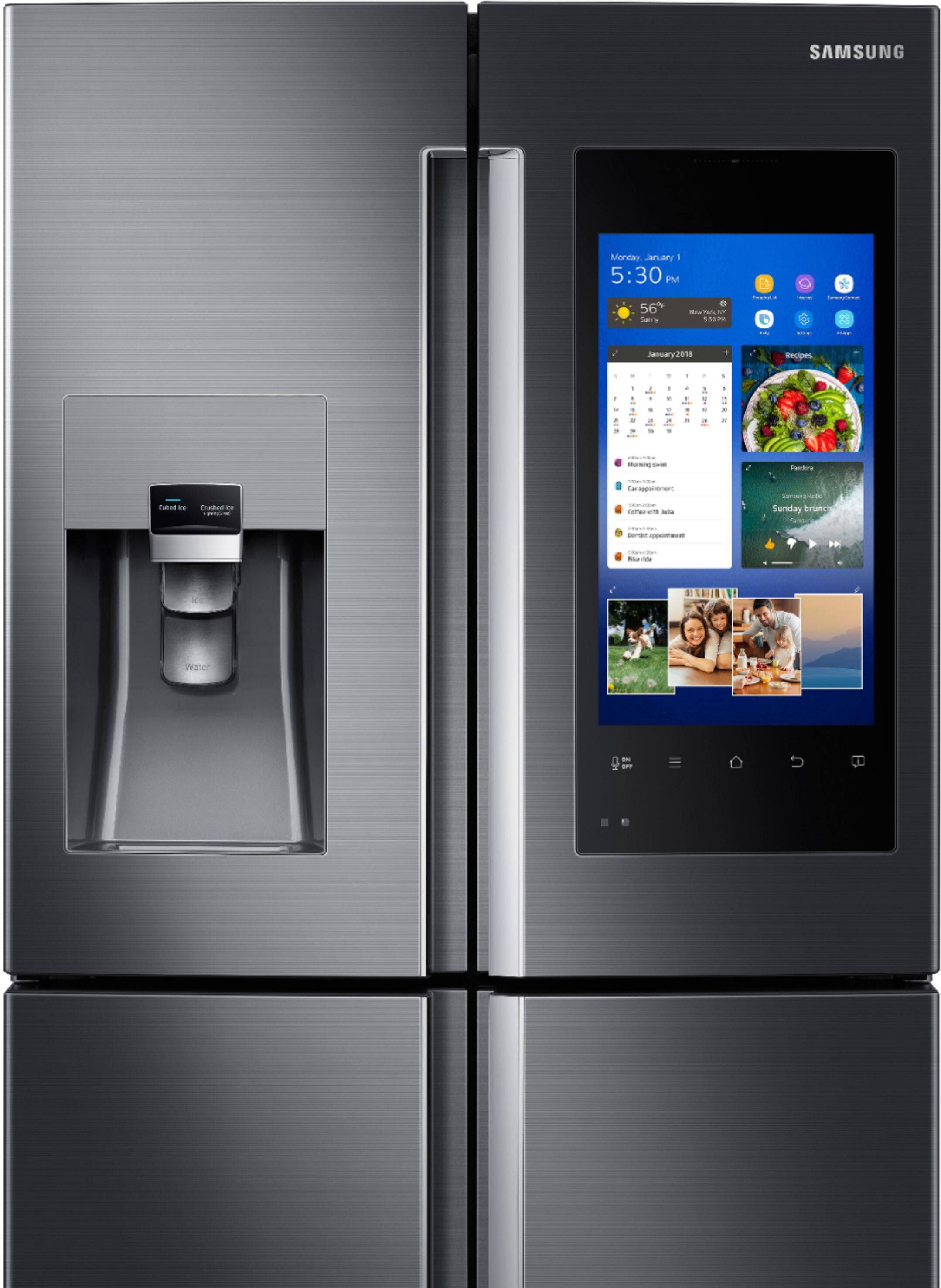 Alt View 15. Samsung - Family Hub 2.0 22.0 Cu. Ft. 4-Door Flex French Door Counter-Depth Refrigerator.