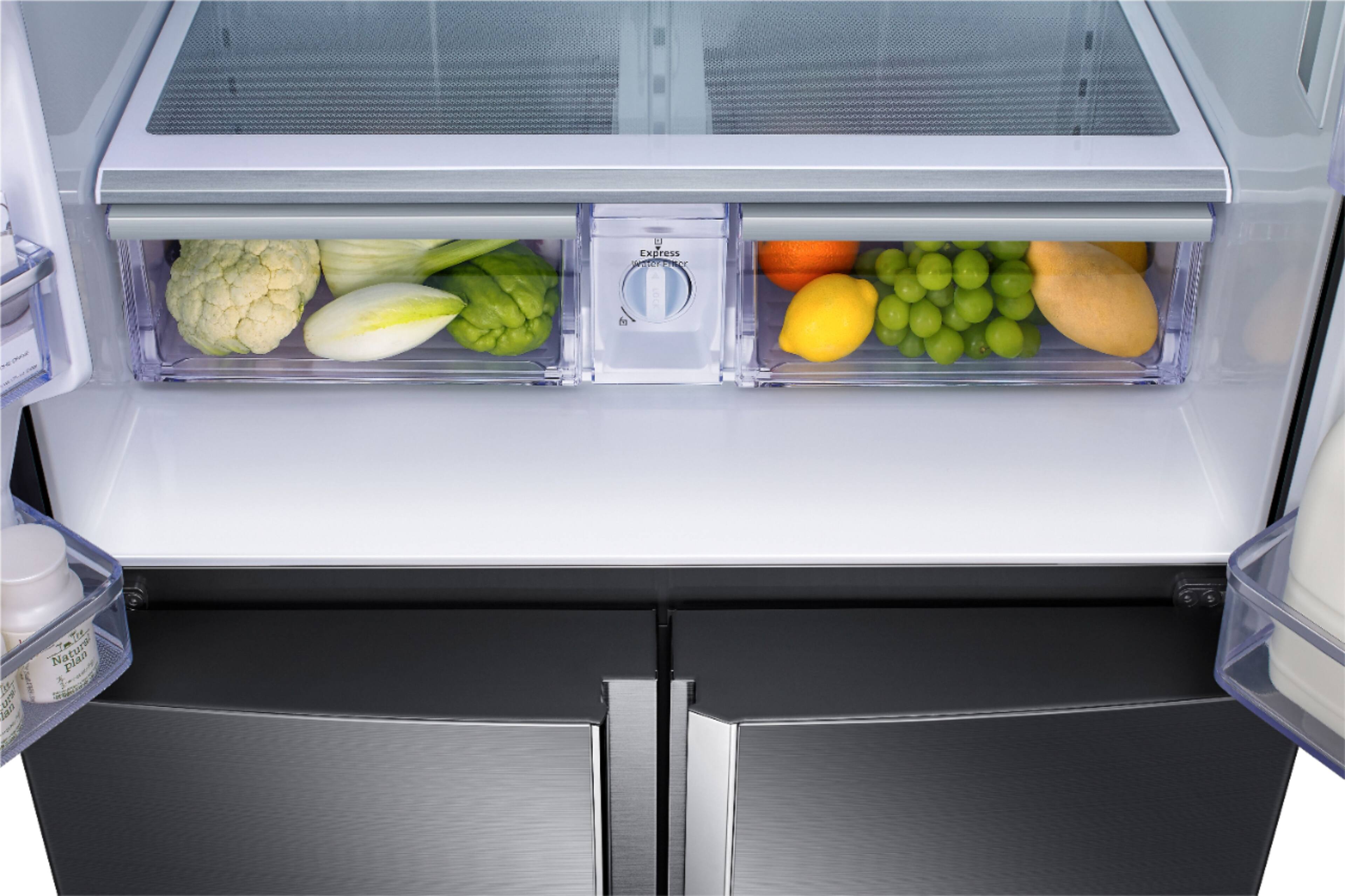 Alt View 16. Samsung - Family Hub 2.0 22.0 Cu. Ft. 4-Door Flex French Door Counter-Depth Refrigerator.