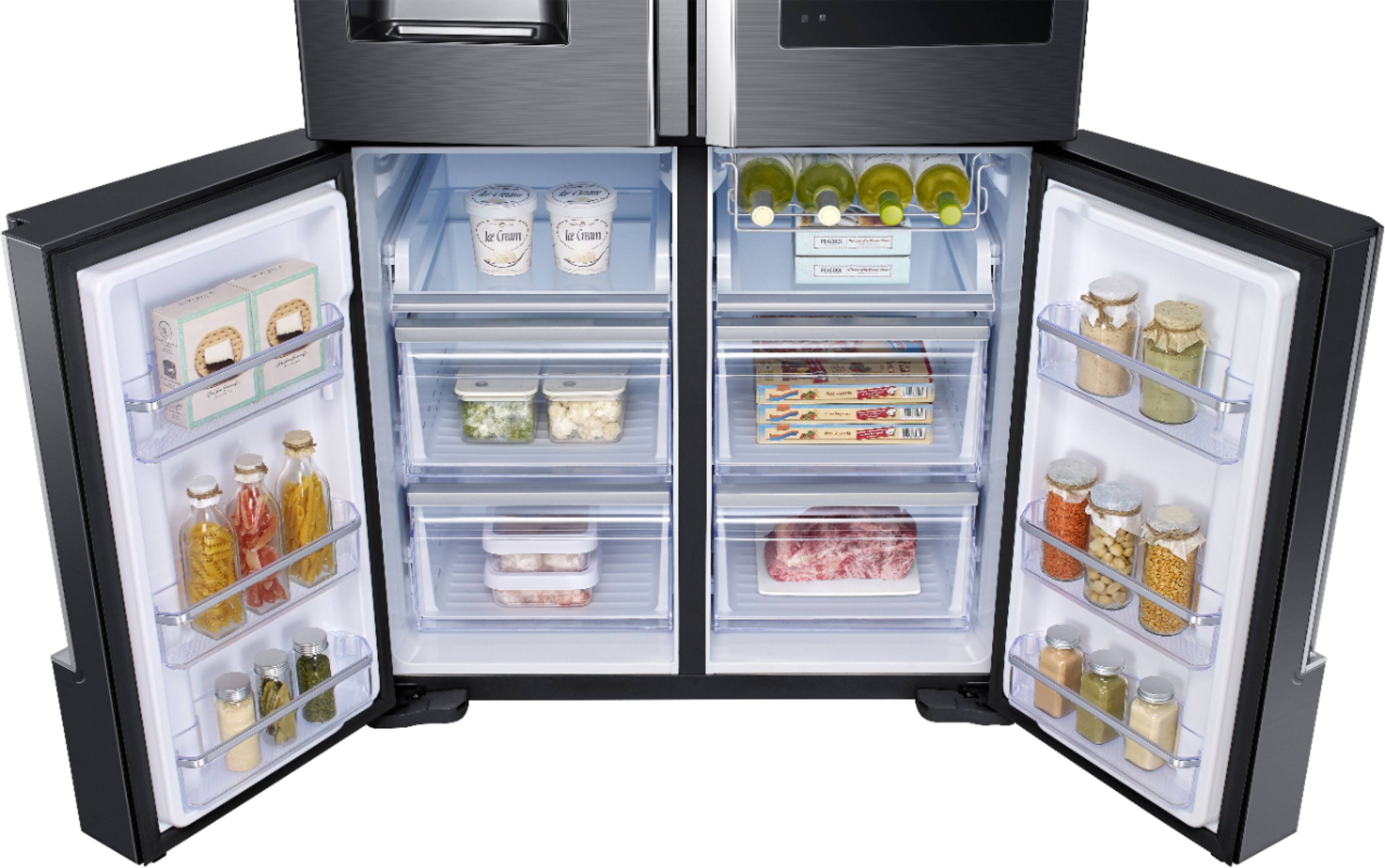 Alt View 20. Samsung - Family Hub 2.0 22.0 Cu. Ft. 4-Door Flex French Door Counter-Depth Refrigerator.