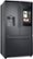Angle Zoom. Samsung - Family Hub 24.2 Cu. Ft. 3-Door French Door  Fingerprint Resistant Refrigerator - Black Stainless Steel.