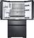 Alt View 1. Samsung - 22.7 Cu. Ft. 4-Door Flex French Door Counter-Depth Fingerprint Resistant Refrigerator - Black stainless steel.