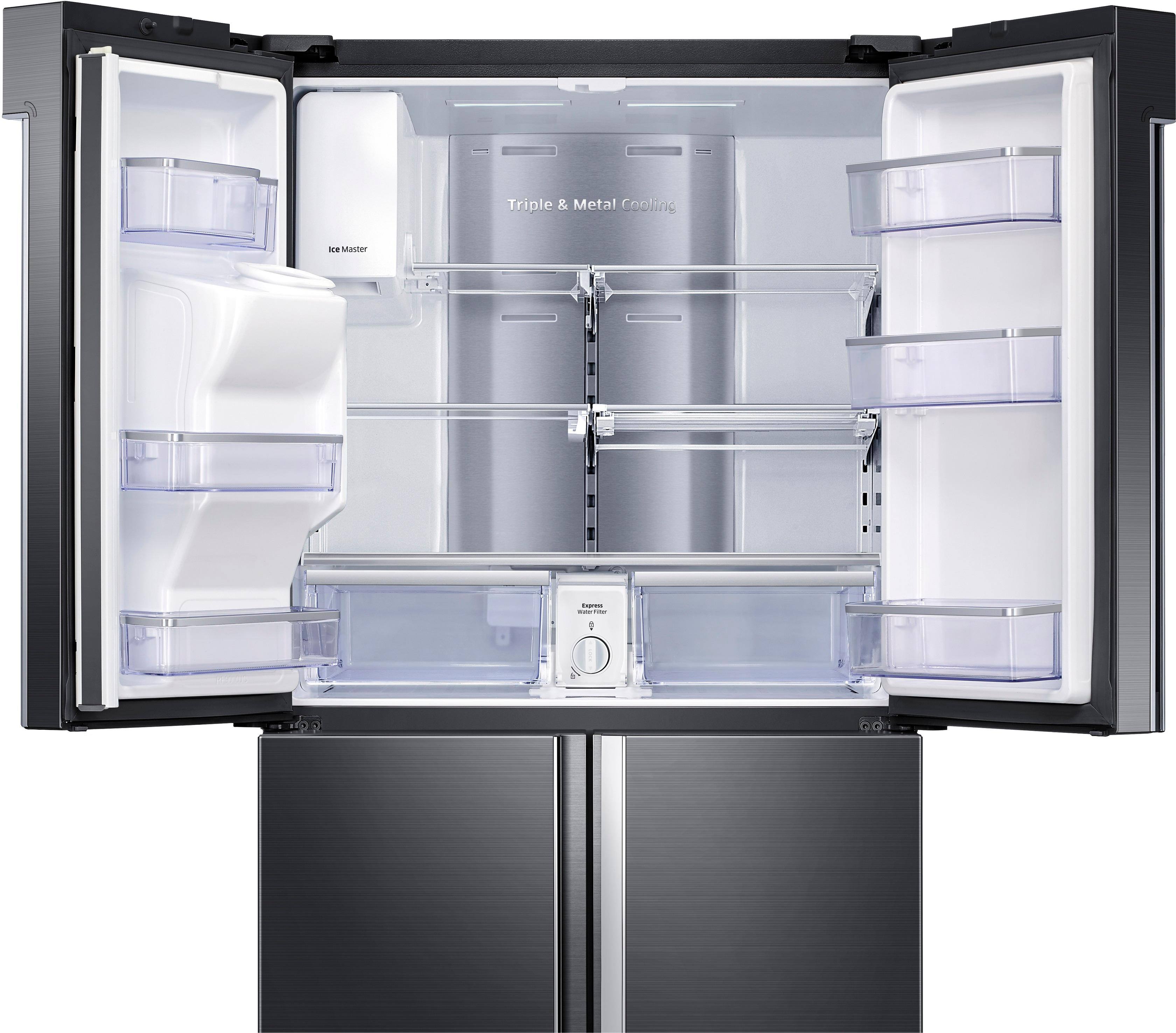 Samsung 22 7 Cu Ft 4 Door Flex French Counter Depth Samsung 22 7 Cu Ft 4 Door Flex French Counter Depth Refrigerator Fingerprint Resistant Black Stainless Steel Rf23m8090sg Best