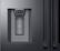 Alt View 4. Samsung - 22.7 Cu. Ft. 4-Door Flex French Door Counter-Depth Fingerprint Resistant Refrigerator - Black stainless steel.