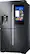 Left. Samsung - Family Hub 2.0 28.0 Cu. Ft. 4-Door Flex French Door Refrigerator with Apps - Fingerprint Resistant Black Stainless Steel.