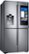 Angle Zoom. Samsung - Family Hub 2.0 22.0 Cu. Ft. 4-Door Flex French Door Counter-Depth Refrigerator with Apps - Stainless steel.