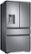 Angle Zoom. Samsung - 22.6 Cu. Ft. 4-Door Flex French Door Counter-Depth Fingerprint Resistant Refrigerator - Stainless steel.