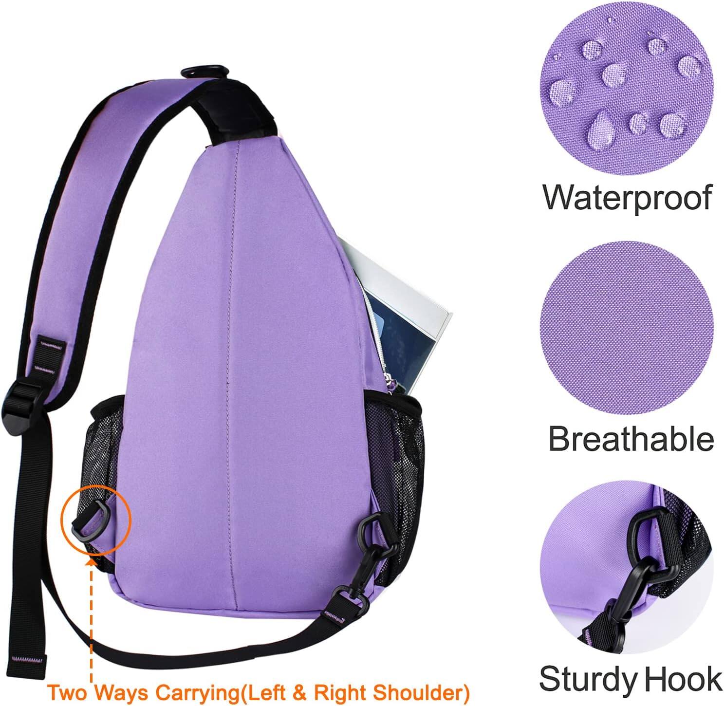 Waterproof  
Breathable  
Two Ways Carrying (Left & Right Shoulder)  
Sturdy Hook