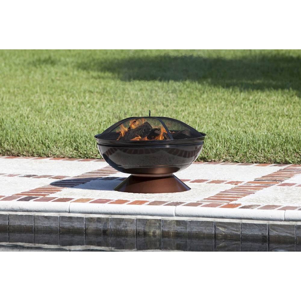Alt View 15. Fire Sense - Degano Round Fire Pit - Black.
