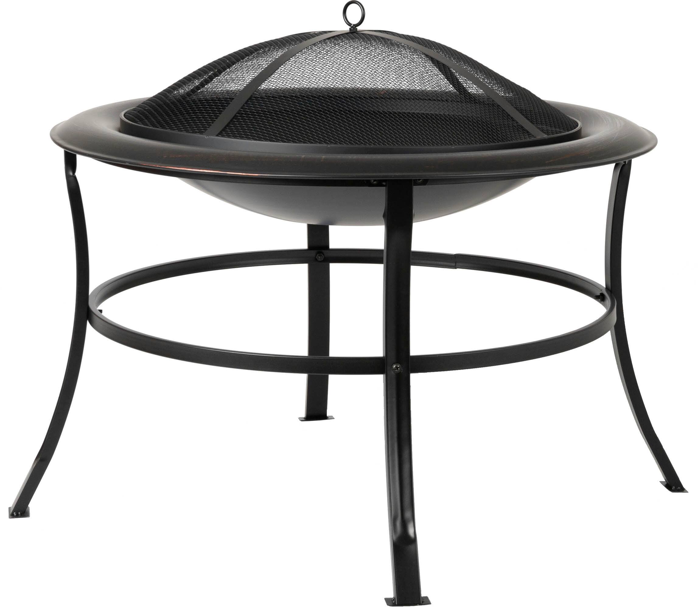 Front. Fire Sense - Tokia Round Fire Pit - Antique Bronze.