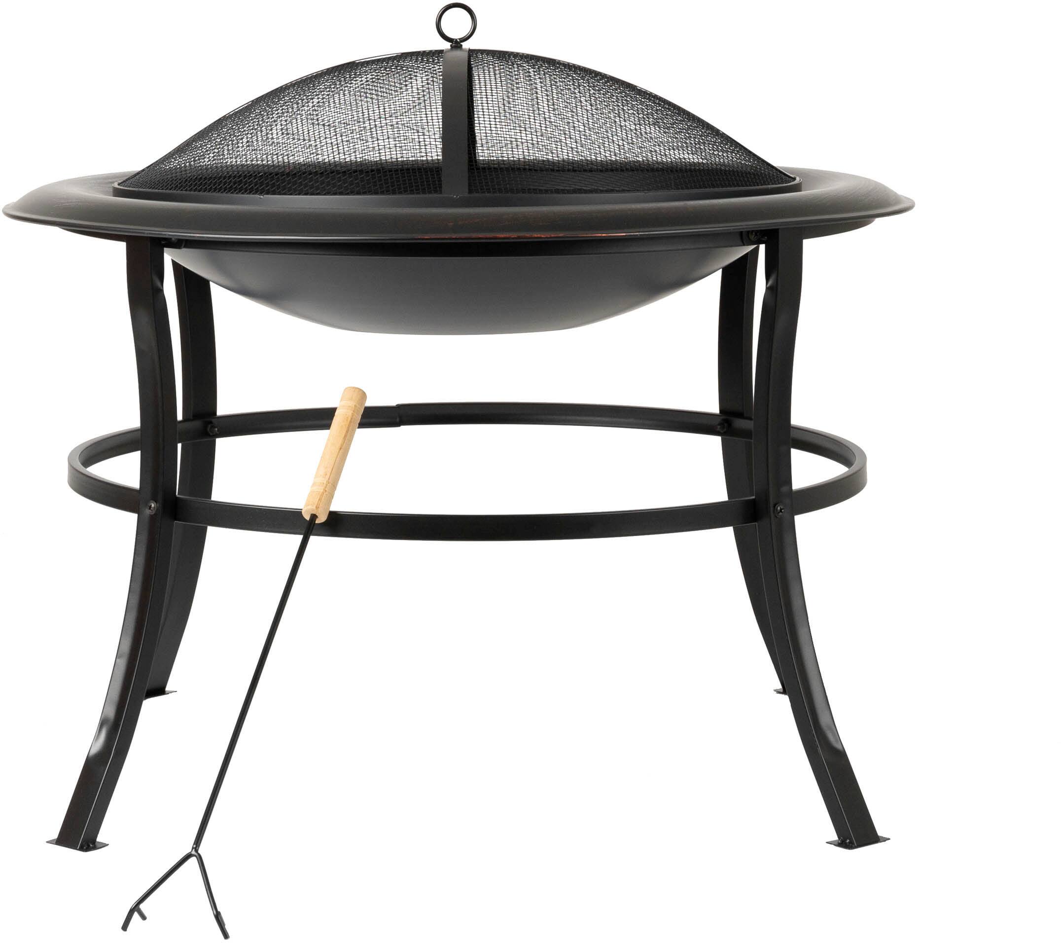 Alt View 11. Fire Sense - Tokia Round Fire Pit - Antique Bronze.