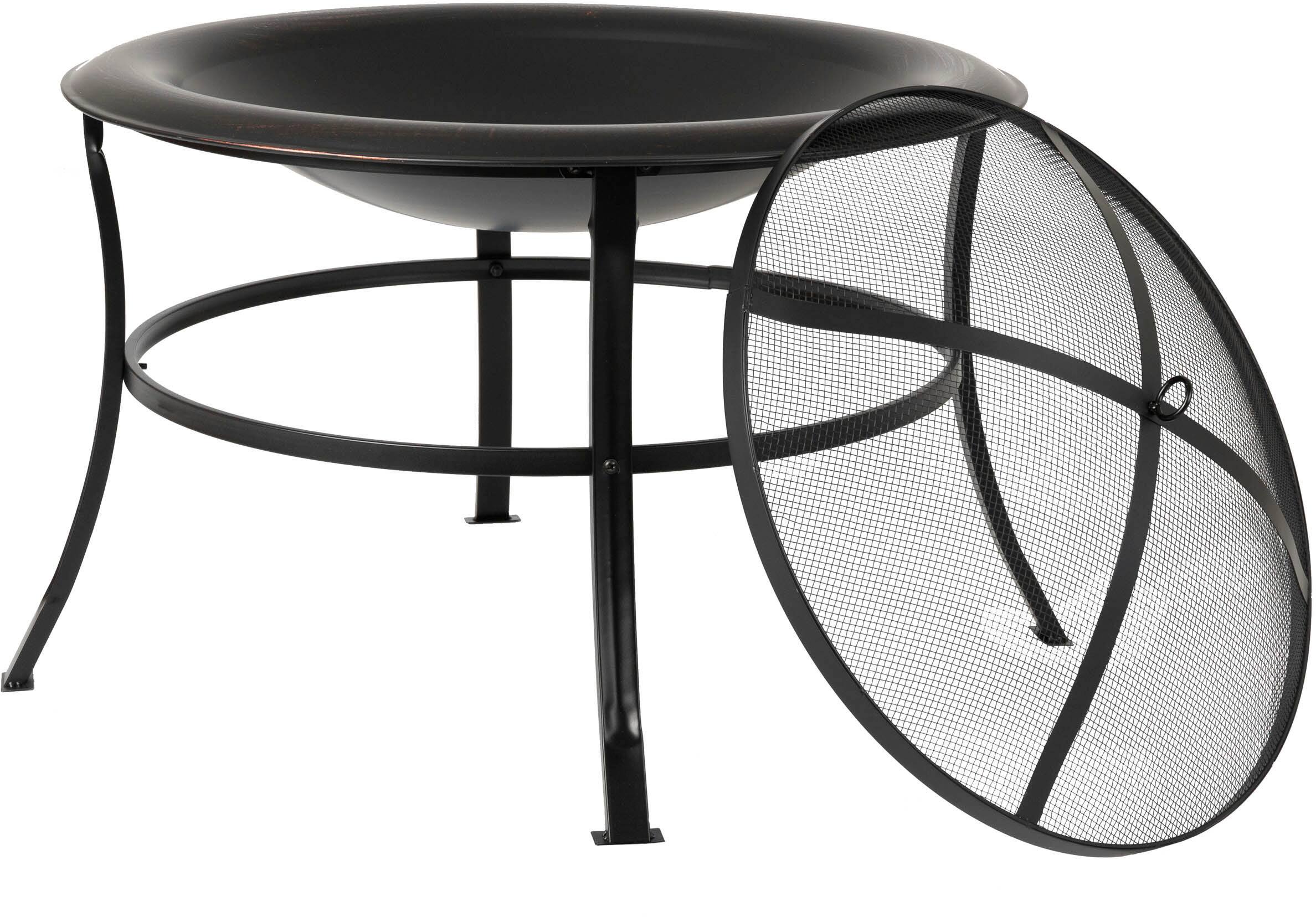 Alt View 12. Fire Sense - Tokia Round Fire Pit - Antique Bronze.