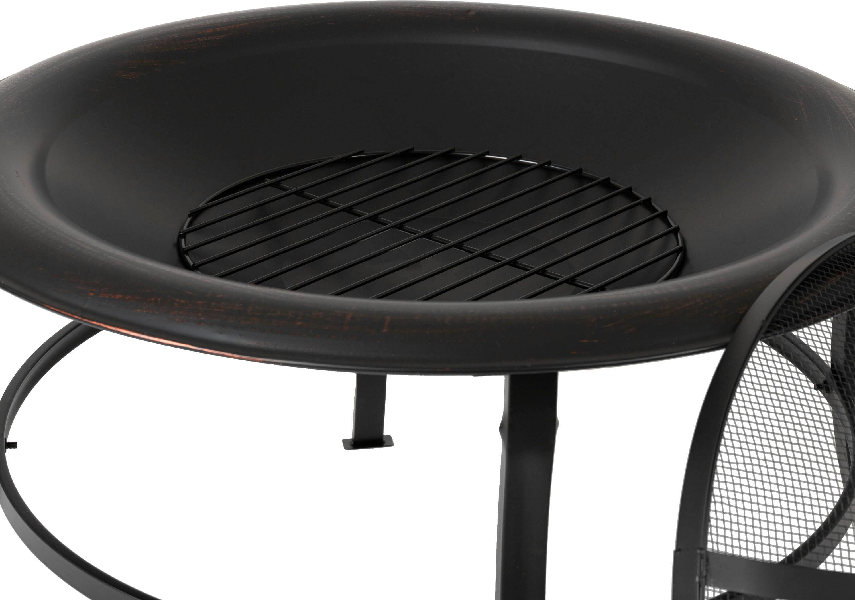 Alt View 15. Fire Sense - Tokia Round Fire Pit - Antique Bronze.