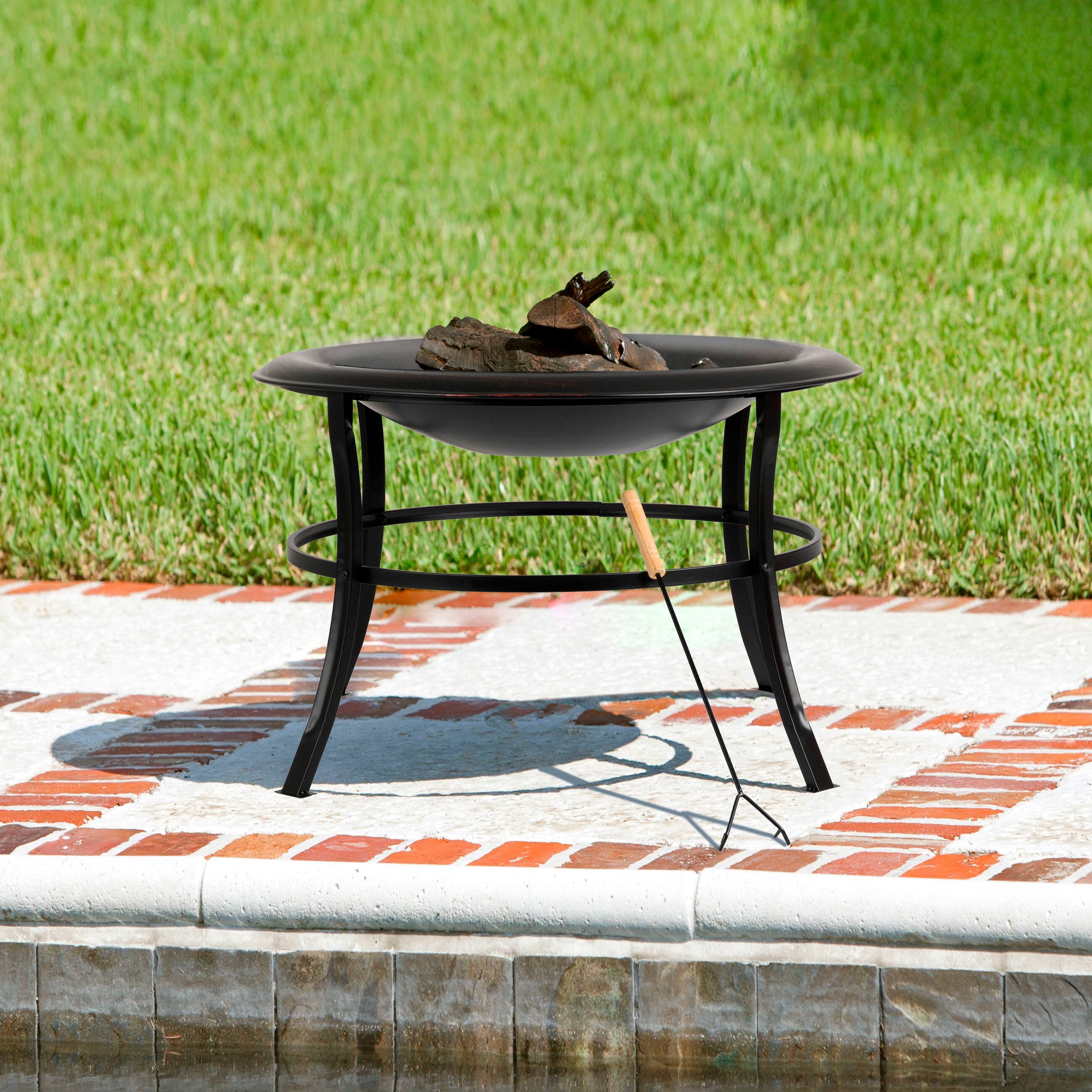 Alt View 17. Fire Sense - Tokia Round Fire Pit - Antique Bronze.