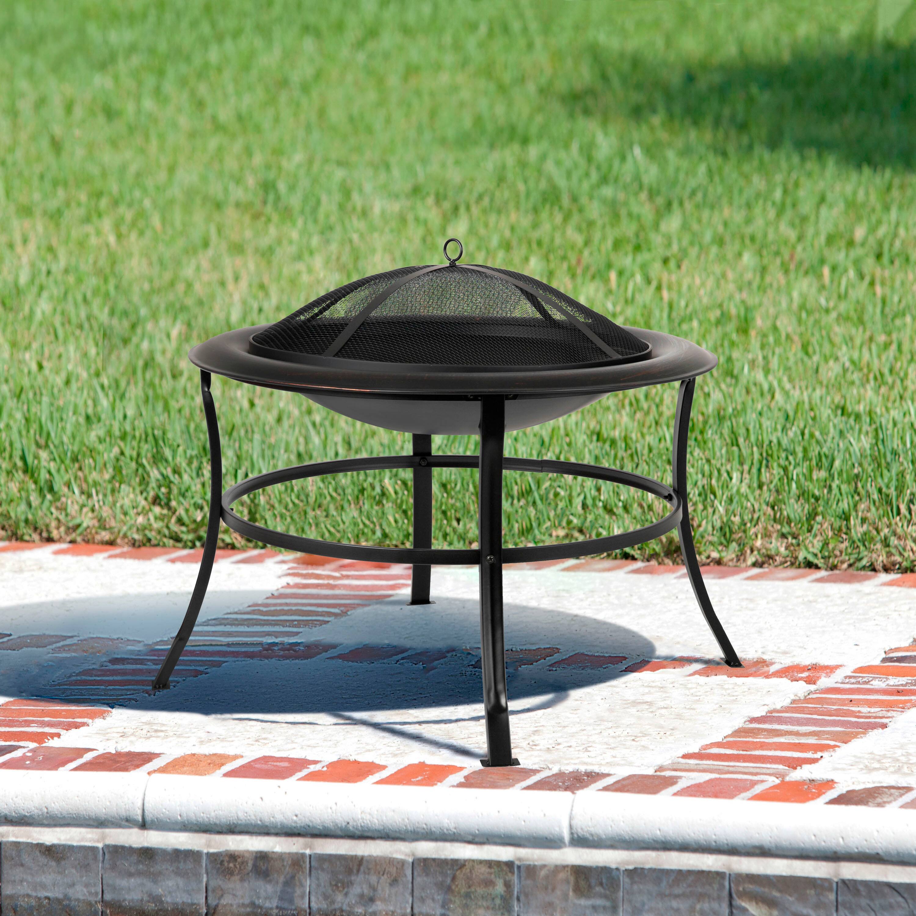 Alt View 18. Fire Sense - Tokia Round Fire Pit - Antique Bronze.