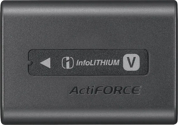 Front. Sony - Replacement V-series Rechargeable Battery for Handycam Camcorder - Black.