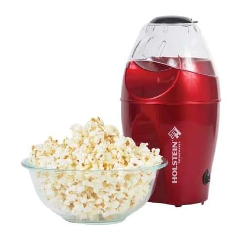 Holstein Housewares - Popcorn Maker - Red - Angle