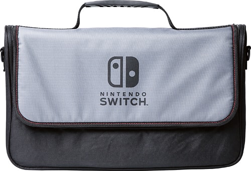 PowerA - Everywhere Messenger Bag for Nintendo Switch - Black - Larger Front