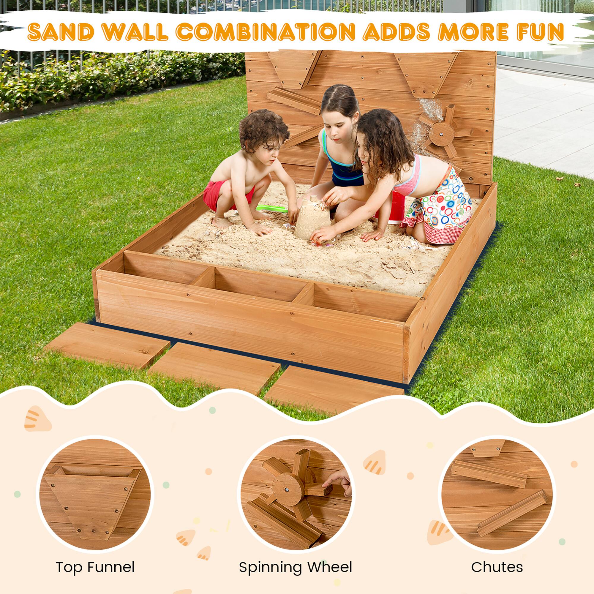 SAND WALL COMBINATION ADDS MORE FUN

Top Funnel Spinning Wheel Chutes