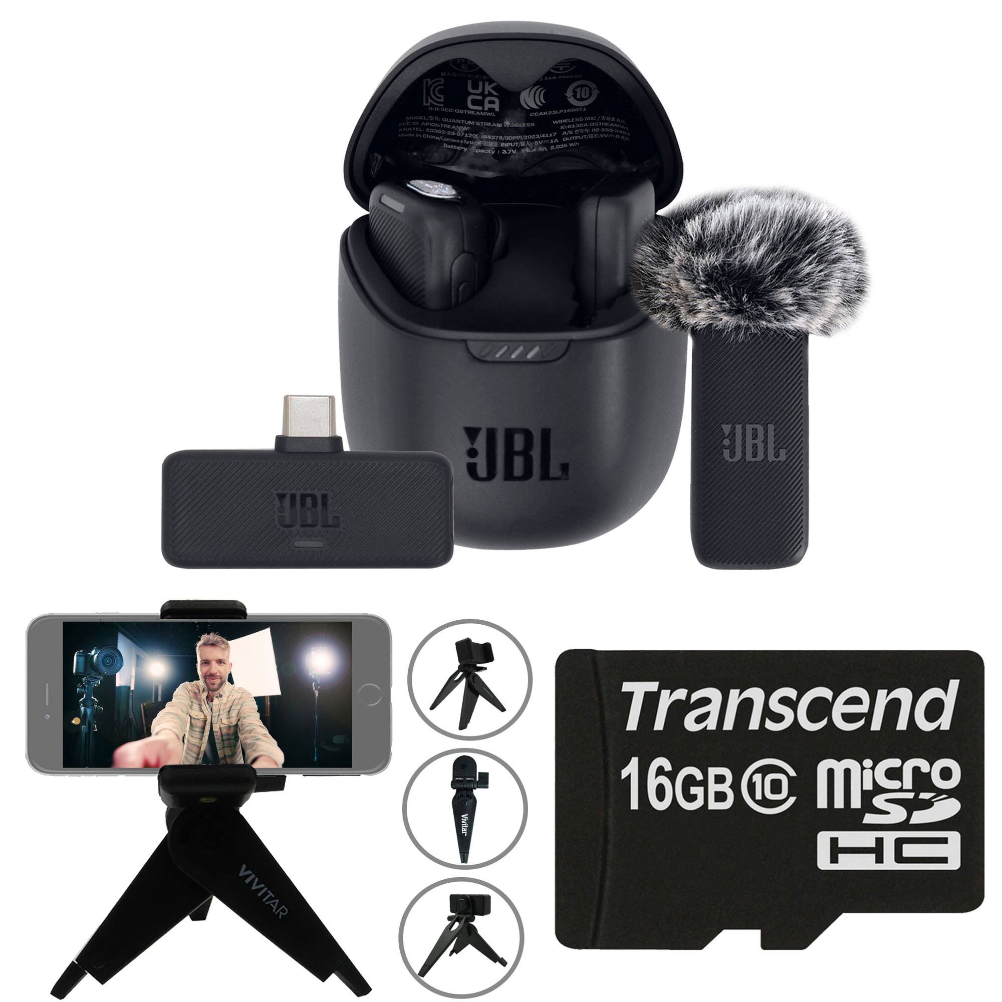 JBL Quantum Stream Wireless Clip On Mic System for USB C Device