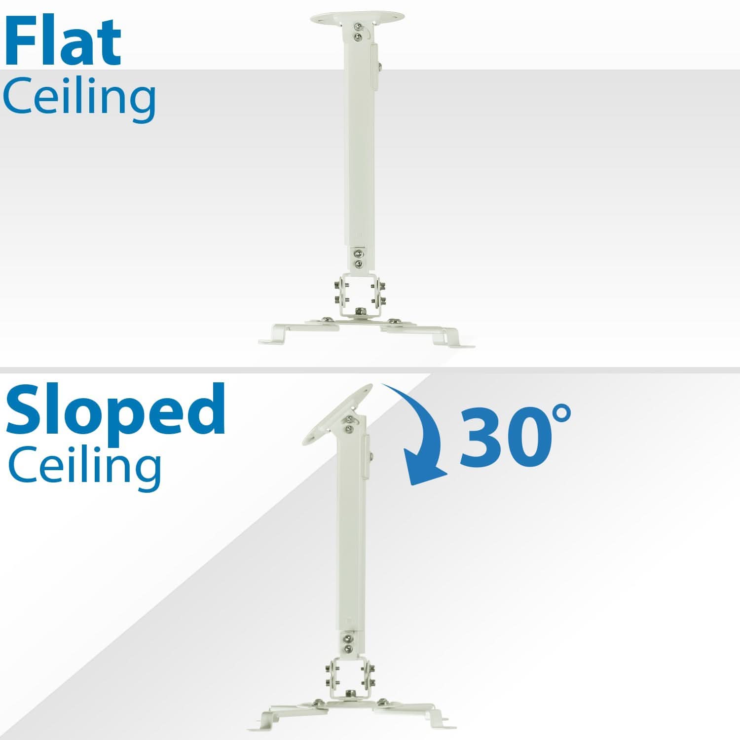 Flat Ceiling

Sloped Ceiling 30°