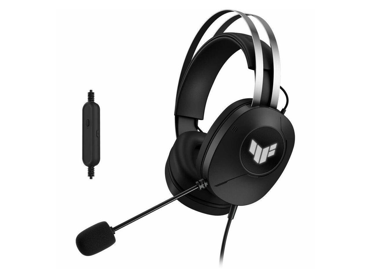 Alt View 7. ASUS - Asus TUF H1 Gen II Gaming Headset - 40mm Drivers, 7.1 Sound, TeamSpeak Mic, TUF Lighting - Black - Black.