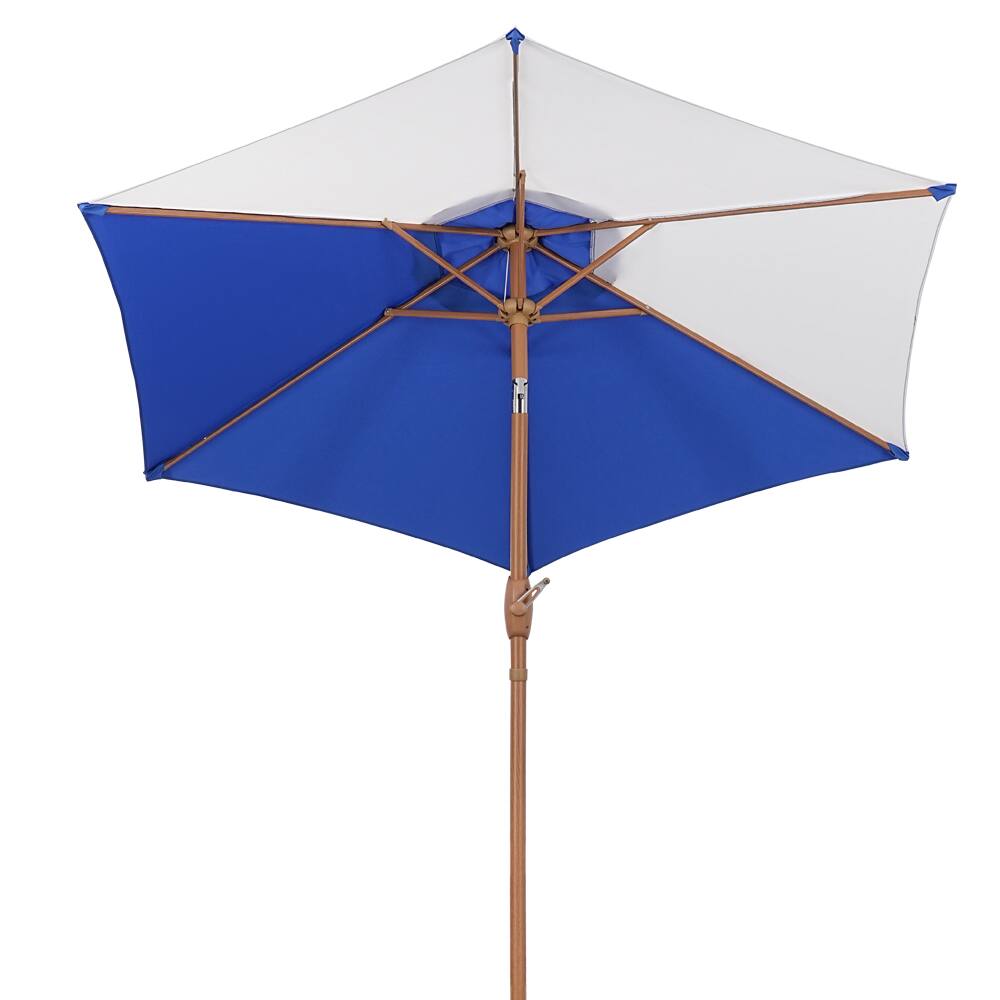 Ainfox - 7.5ft Contrast Color Patio Umbrella Tilt - Blue