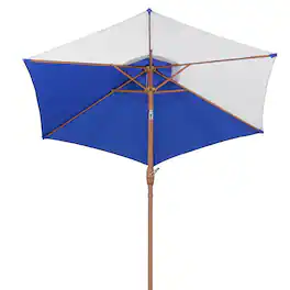 Ainfox - 7.5ft Contrast Color Patio Umbrella Tilt - Blue