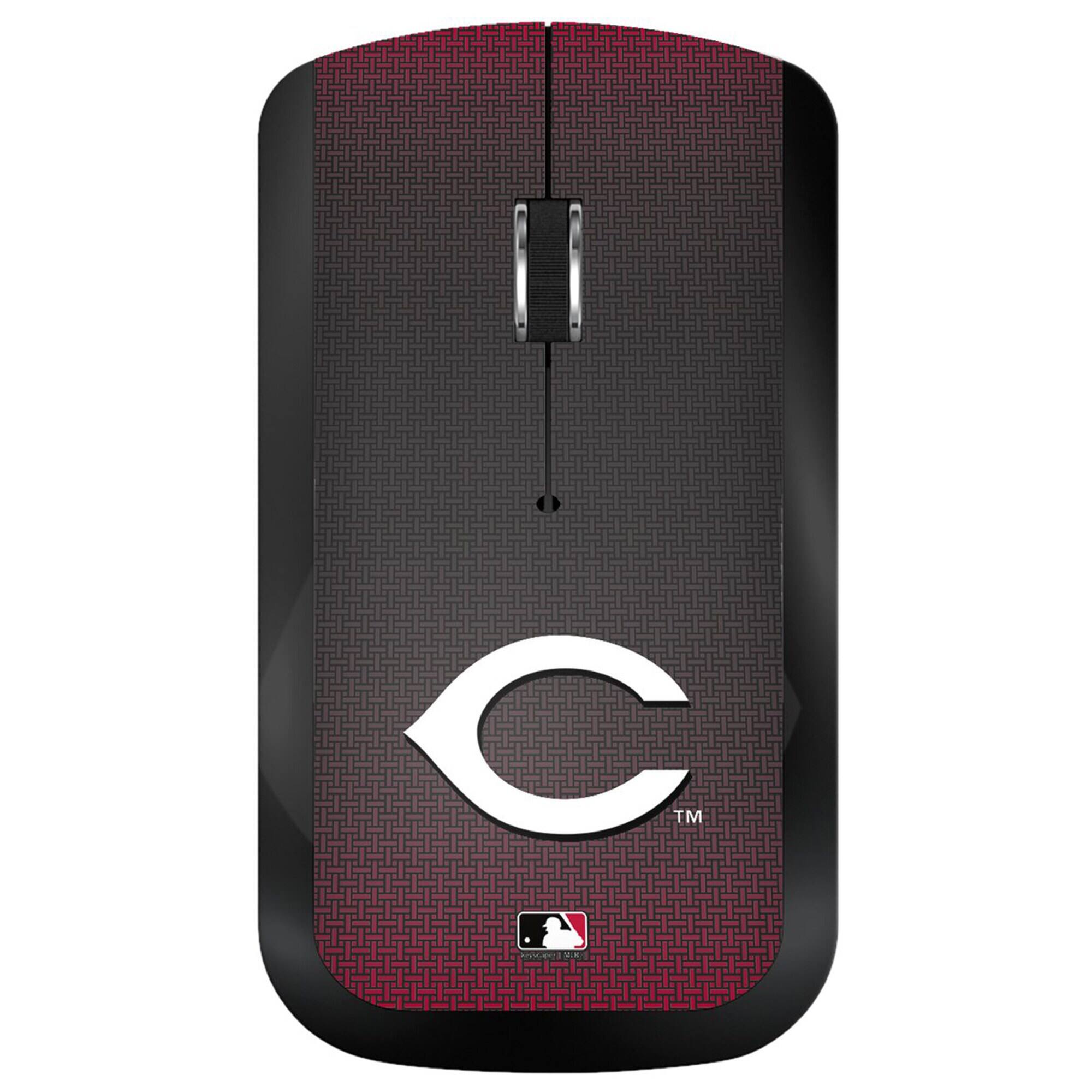 Front. Keyscaper - Cincinnati Reds Wireless USB Computer Mouse - Black.