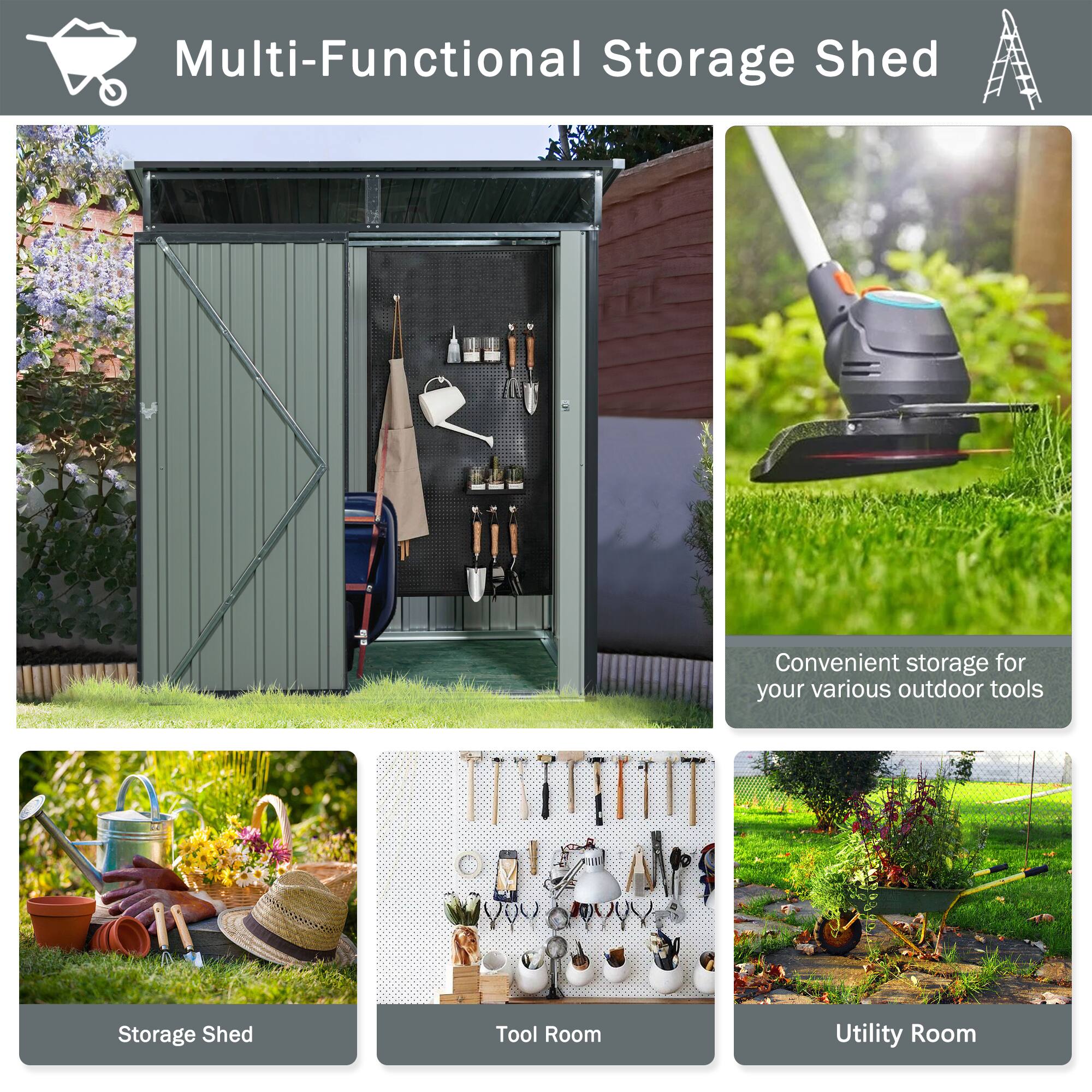 Multi-Functional Storage Shed

Convenient storage for your various outdoor tools

Storage Shed

Tool Room

Utility Room