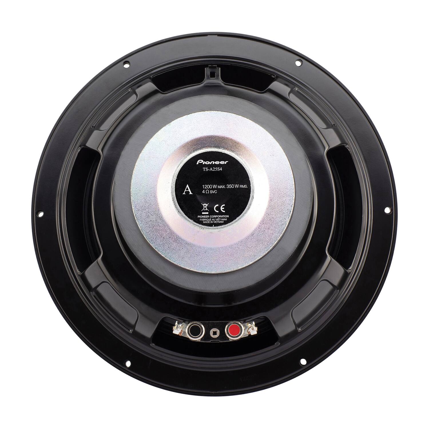 Pioneer TS-A2554  
1200W MAX  
350W RMS  
4Ω  
CE