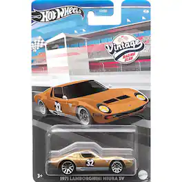 Mattel HRV03 Hot Wheels Vintage Racing Club Car - 1971 Lamborghini Miura SV - Black