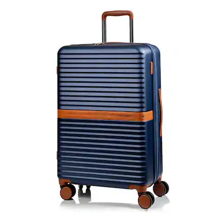 Front. Champs - Vintage II Collection Medium Luggage Case - Navy.