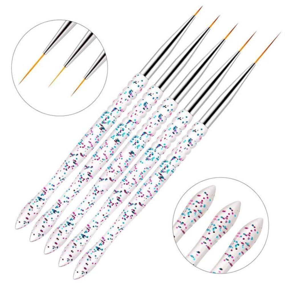 Alt View 3. Beauty Hub Ecommerce - 5 Pieces Double-end Nail DottingTools - White.